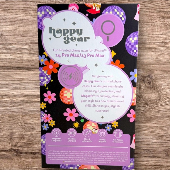 NIB Happy Gear-Fun Printed Case For iPhone 14 Pro Max / 13 Pro Max-Disco Yee Haw - Picture 2 of 2